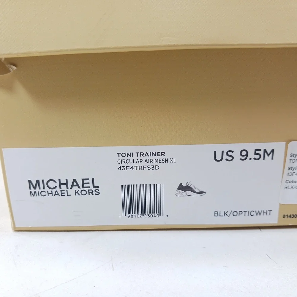 Michael‎ Kors Toni Trainer Circular Air Mesh XL Black White Sneakers 9.5M